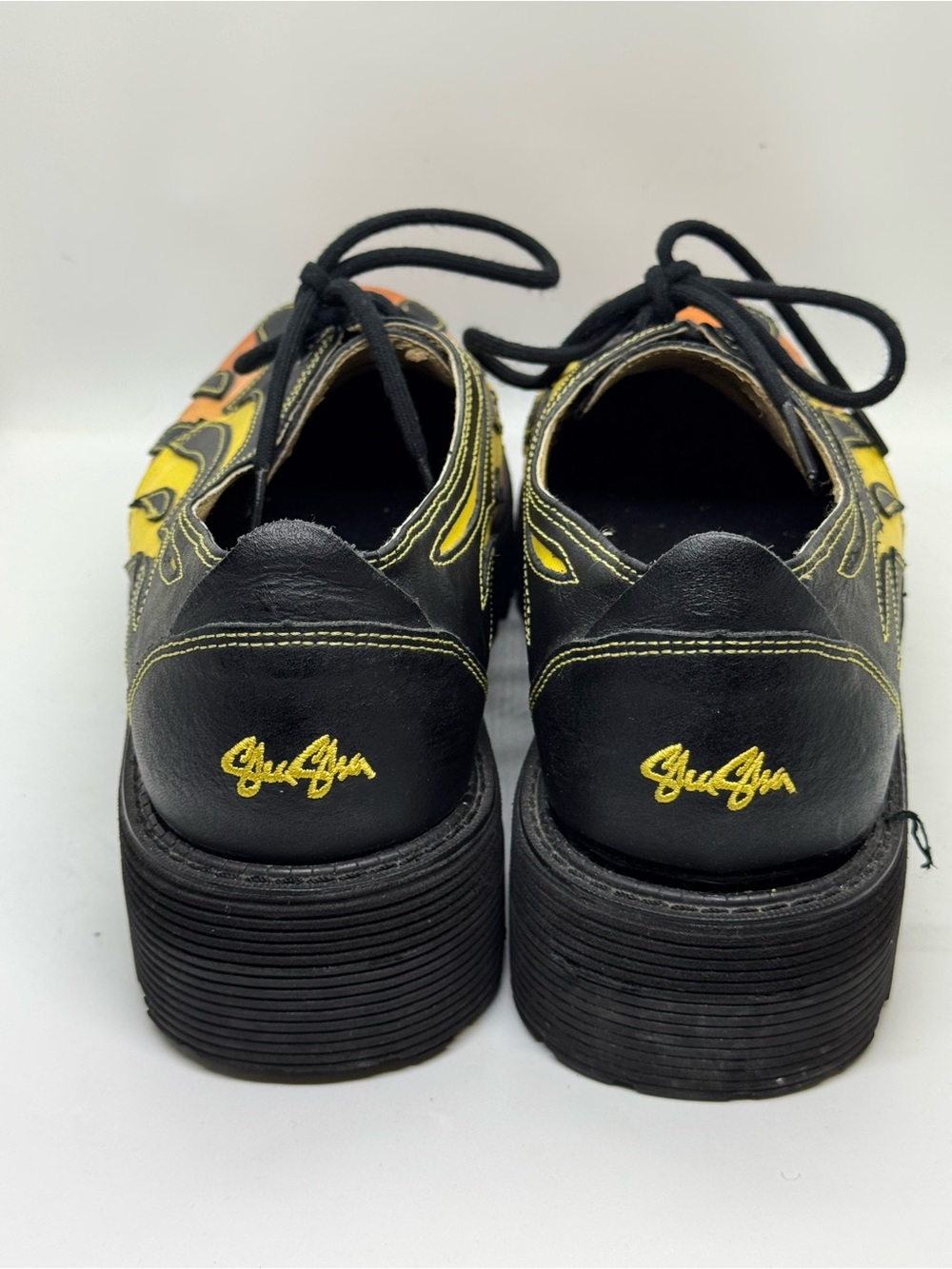Sha Sha IS0008 G-Spot Tribal Flame Platform Shoes Hidden Stash Spot. Size 10.5 - Picture 4 of 7